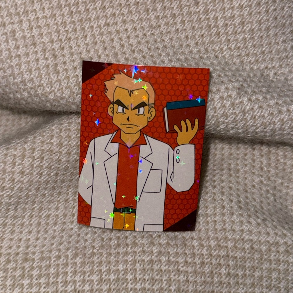 Pokemon Attack Sticker - Professor Oak
